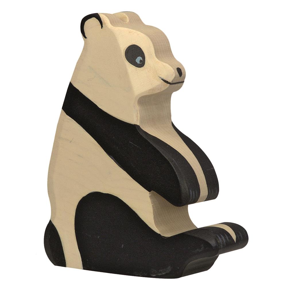 Пандабар, сидячий, около 10 x 2,8 x 12,5 см, Спираль, Фигурка, Holzspielzeug