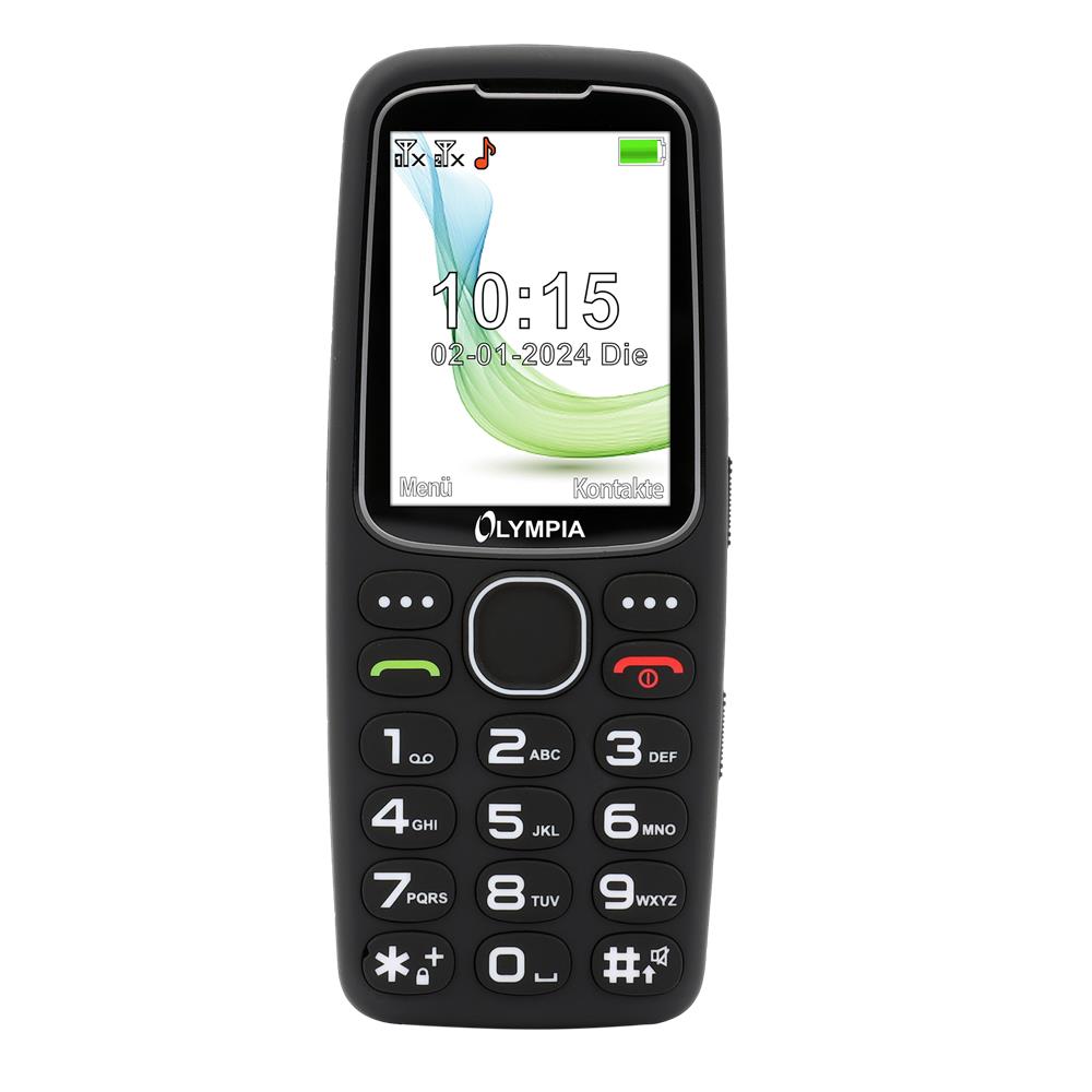 Olympia Star Senioren Mobiele Telefoon - Grote Toetsen, SOS Knop, Kleurendisplay - Zonder Contract - Wit